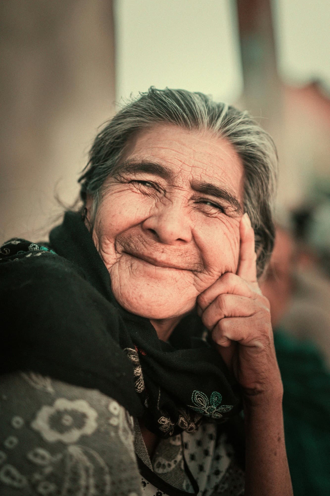 Older woman smiling with warmth and clarity